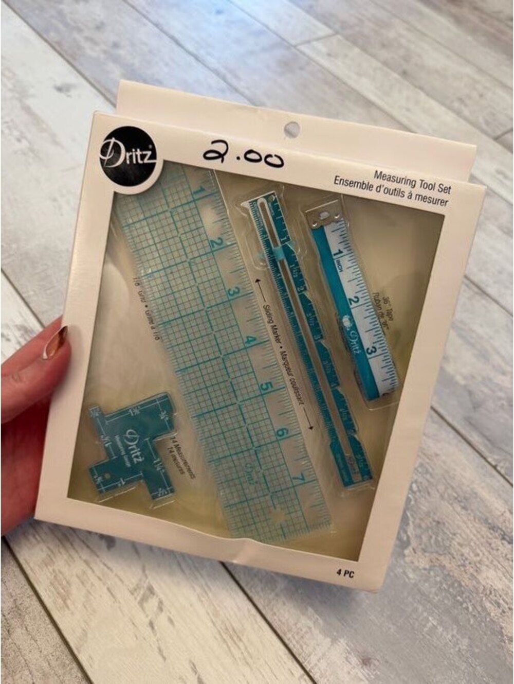 Dritz 4 Pc Sewing Measuring Tool Set Ruler Gauge New